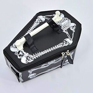 Gothic Shoulder Bag Purse Coffin Box Halloween Accessories (Black)
